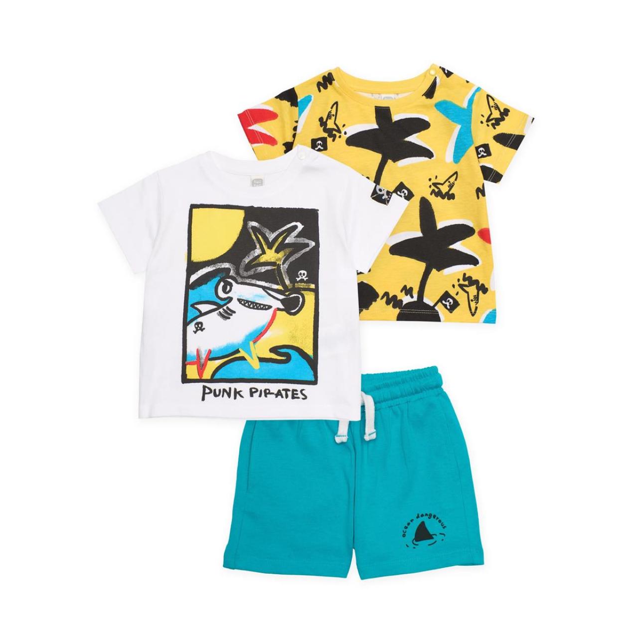 Σετ μακό 3 τεμαχίων αγόρι tuc tuc-11409444-Yellow