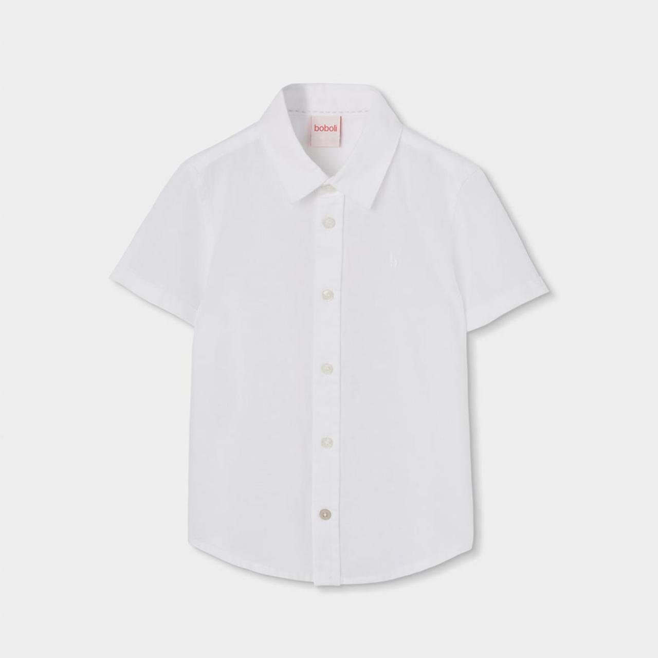 Πουκάμισο λινό αγόρι Boboli-873053-1100-White