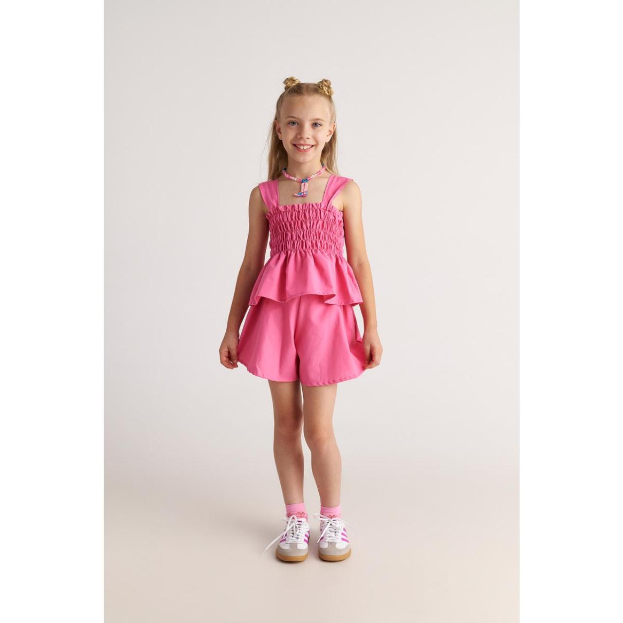 Σετ υφασμάτινο με σορτς κορίτσι two in a castle-T7117-Fuchsia