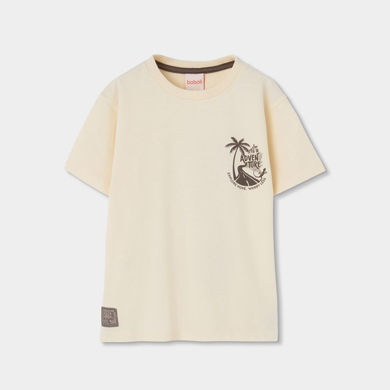 Μπλούζα μακό αγόρι Boboli-623012-7436-Ecru