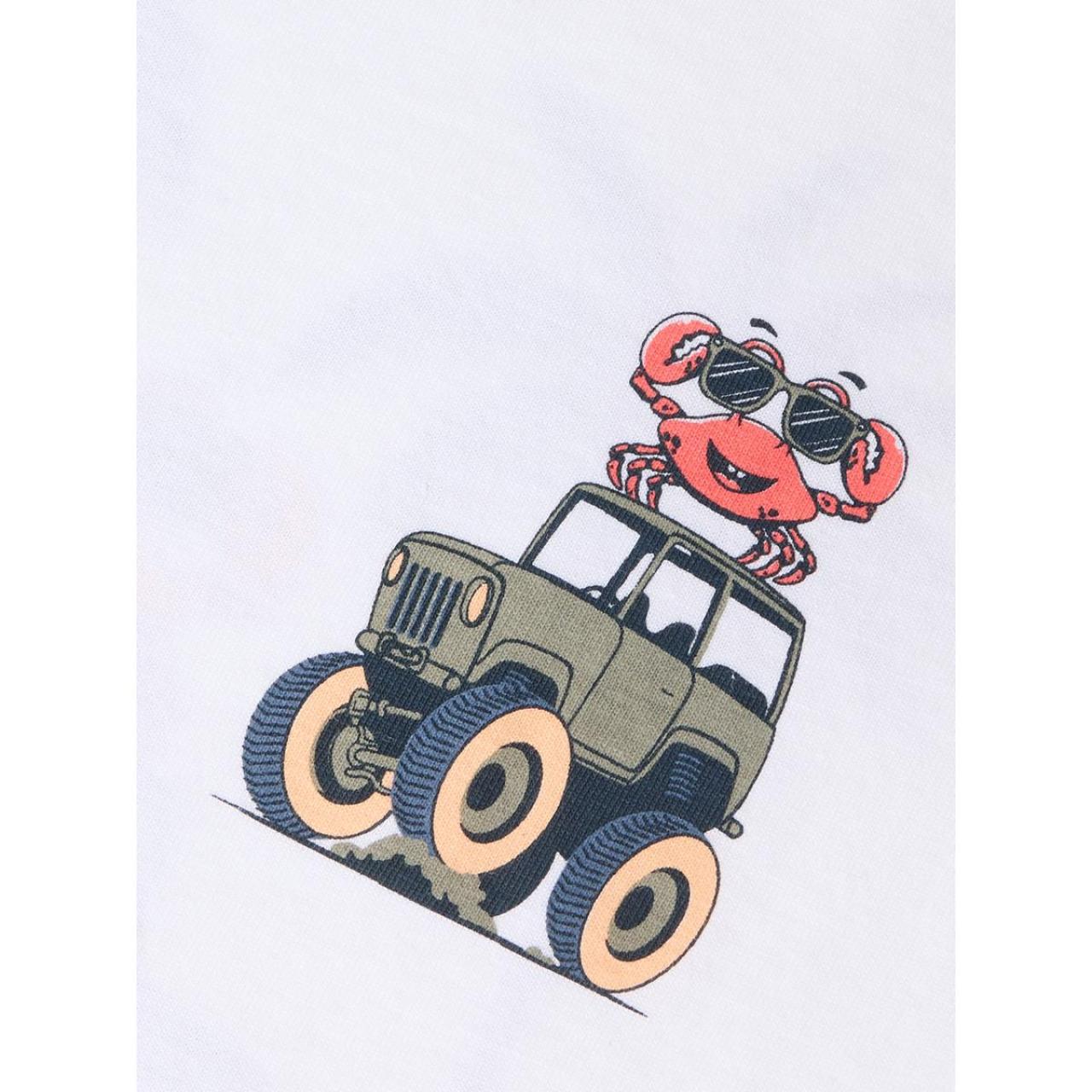 Μπλούζα μακό αγόρι name it-13241580-Bright White/Crab