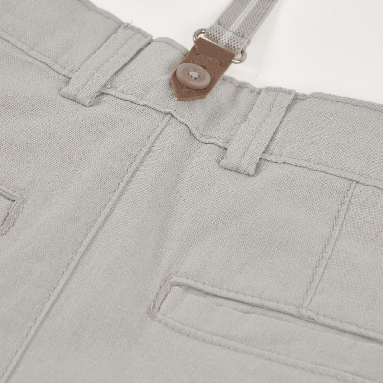 Βερμούδα λινή με τιράντες αγόρι Boboli-863041-7372-Grey