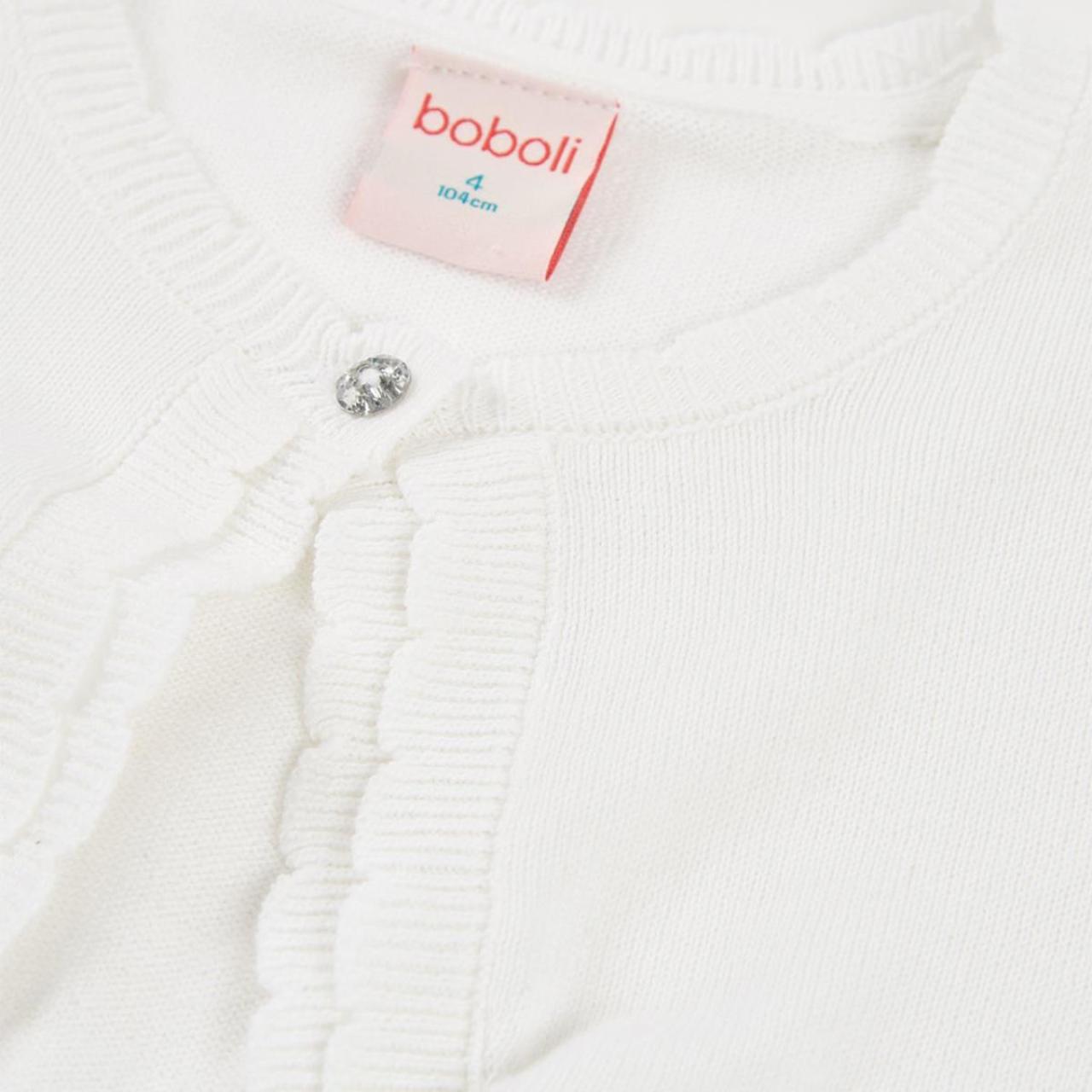 Ζακέτα πλεκτή κορίτσι Boboli-743037-1100-White φωτογραφία