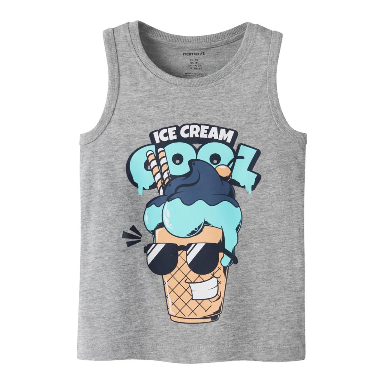 Μπλούζα μακό αγόρι name it-13228228-Grey Melange