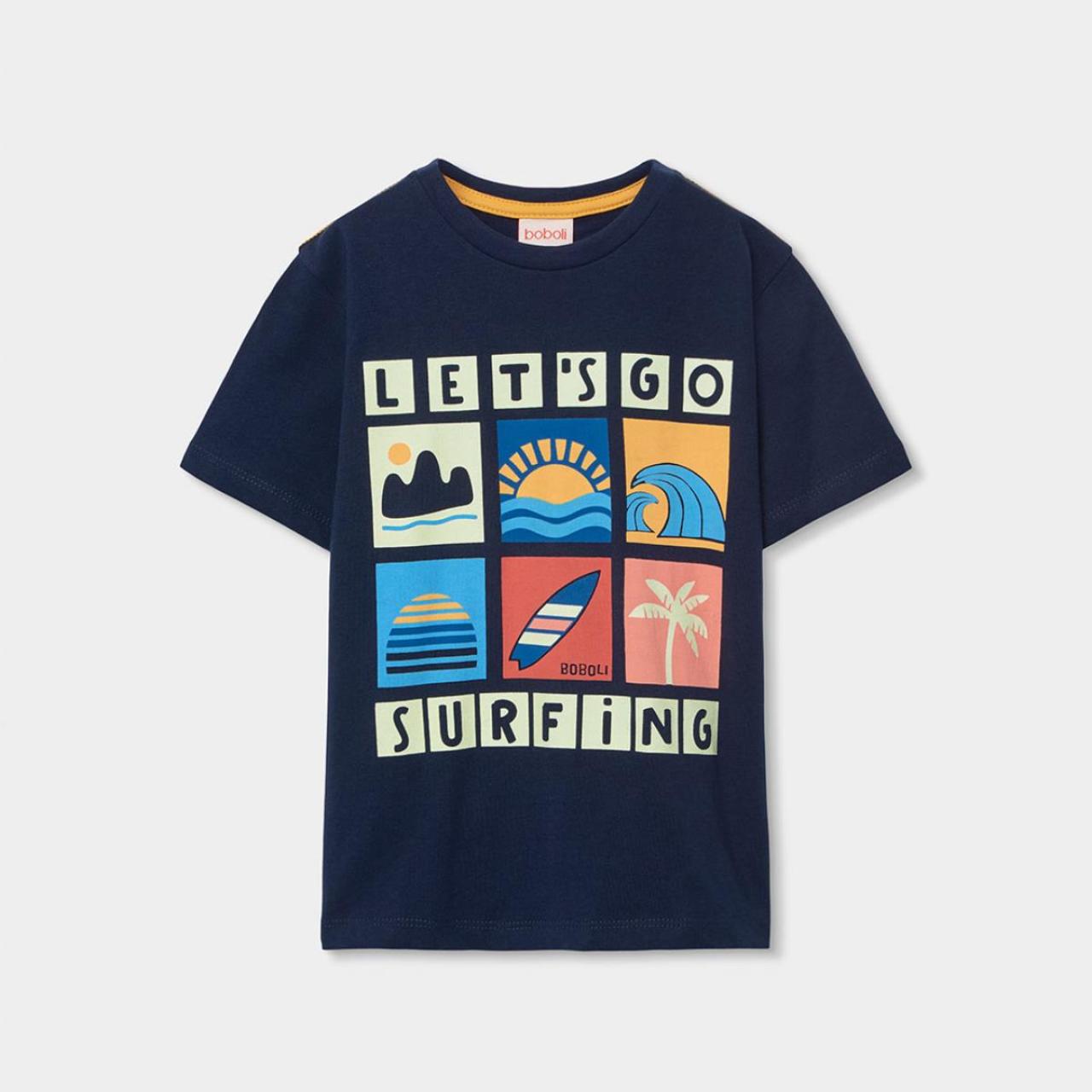 Μπλούζα μακό αγόρι Boboli-503086-2440-Navy