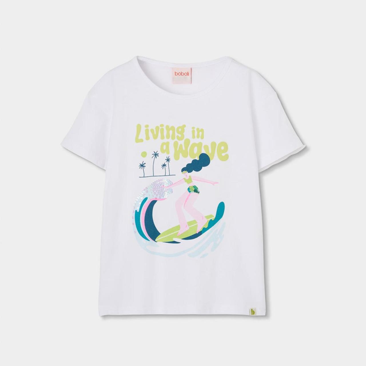 Μπλούζα μακό κορίτσι Boboli-413086-1100-White