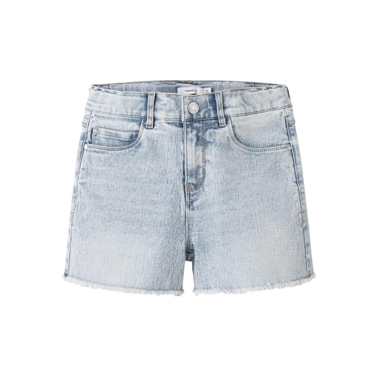 Σορτς τζιν κορίτσι name it-13197313-Light Blue Bleached Denim