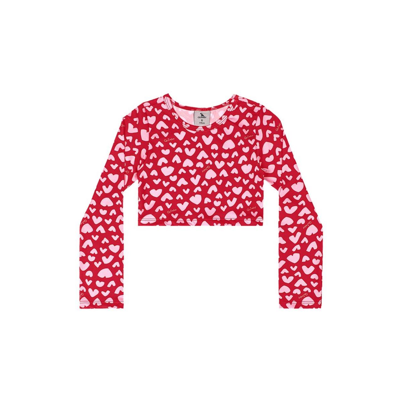 Μαγιό μπικίνι μπλούζα UV50+ κορίτσι Gloss-2624/34684/Red