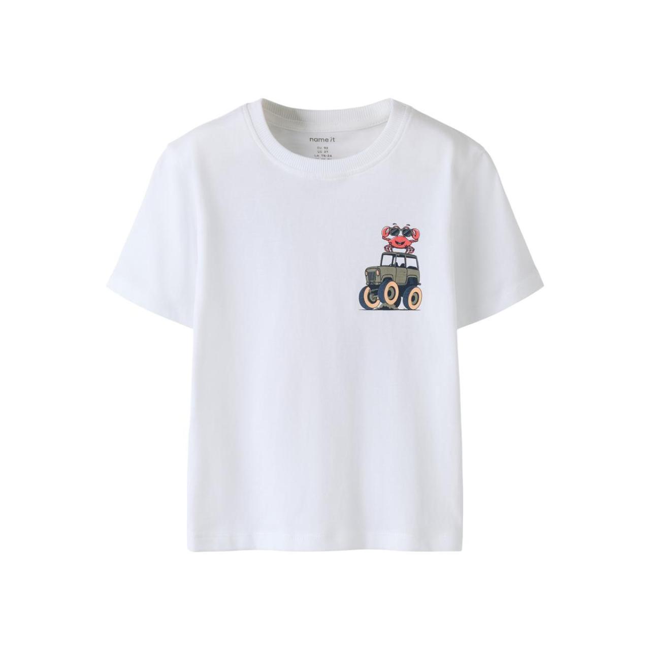 Μπλούζα μακό αγόρι name it-13241580-Bright White/Crab