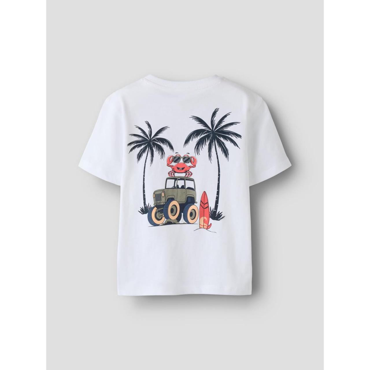 Μπλούζα μακό αγόρι name it-13241580-Bright White/Crab