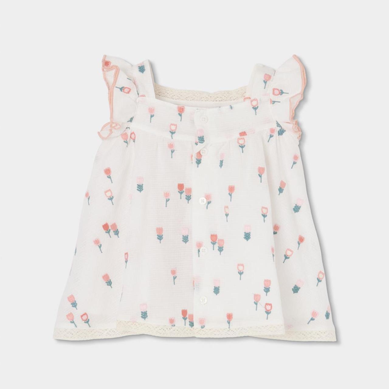 Φόρεμα μπεμπέ υφασμάτινο κορίτσι Boboli-703077-1111-White