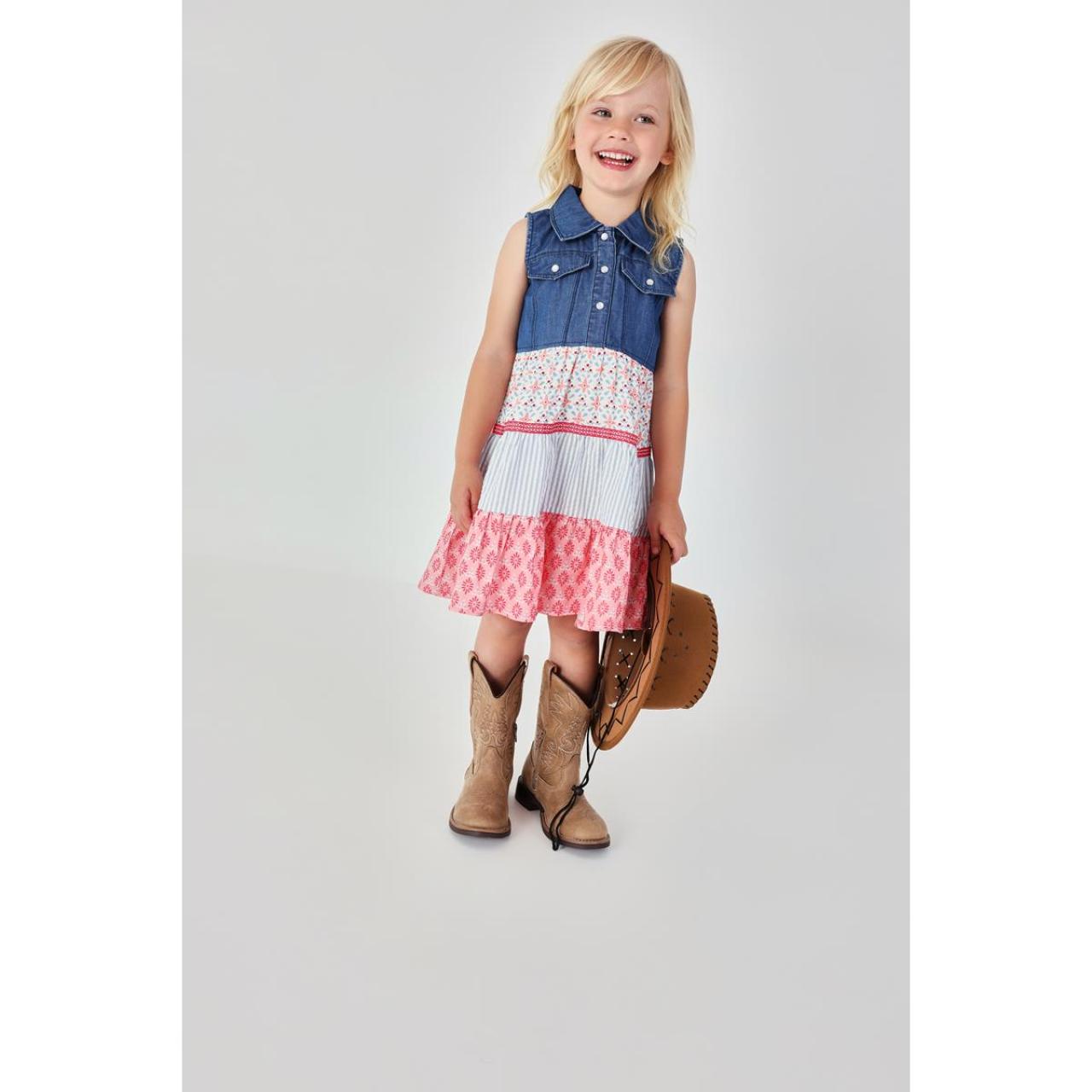 Φόρεμα υφασμάτινο κορίτσι Boboli-303130-Blue