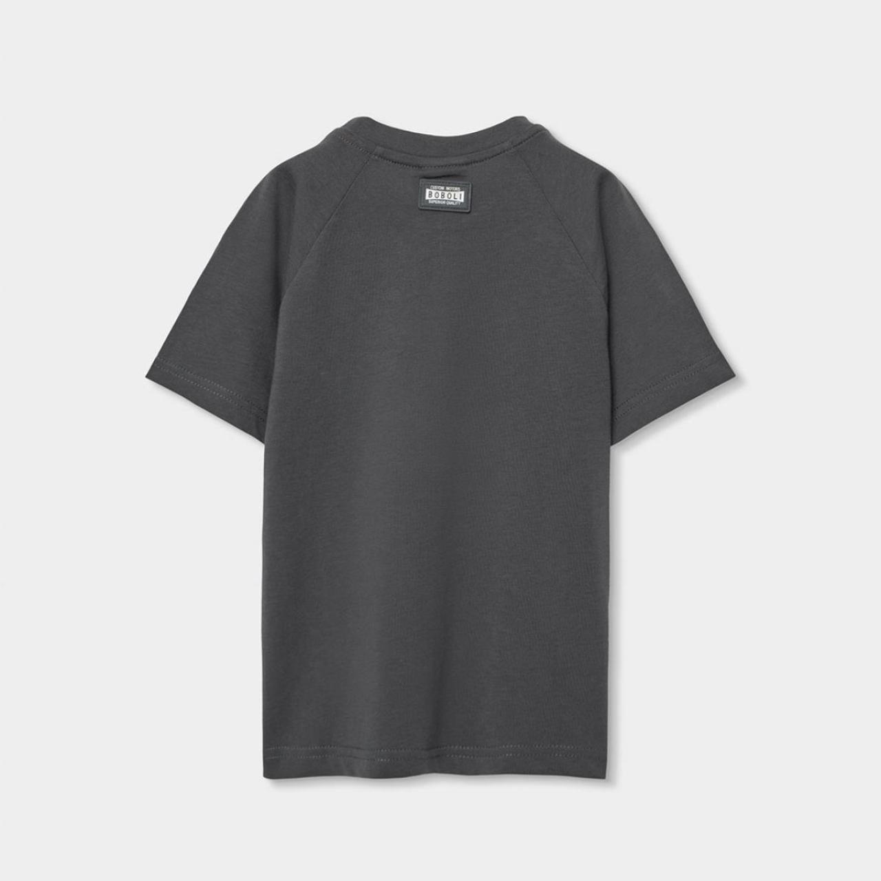 Μπλούζα μακό αγόρι Boboli-603076-8116-Anthracite φωτογραφία