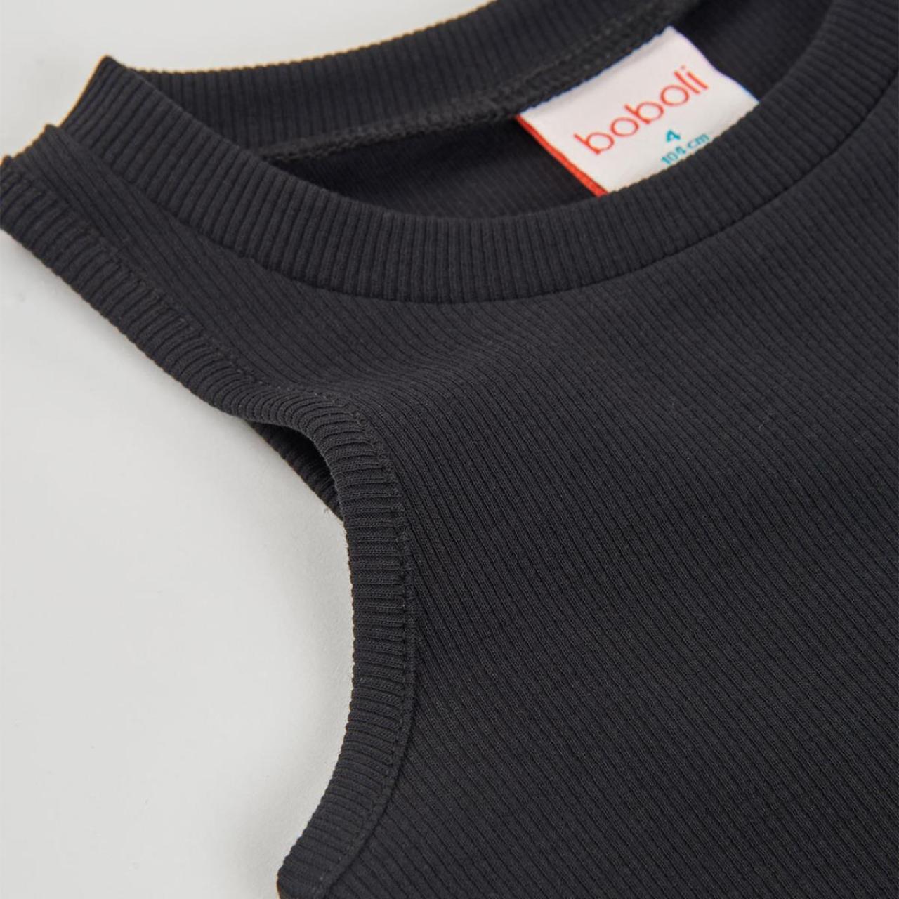 Μπλούζα μακό ριμπ κορίτσι Boboli-493040-890-Black