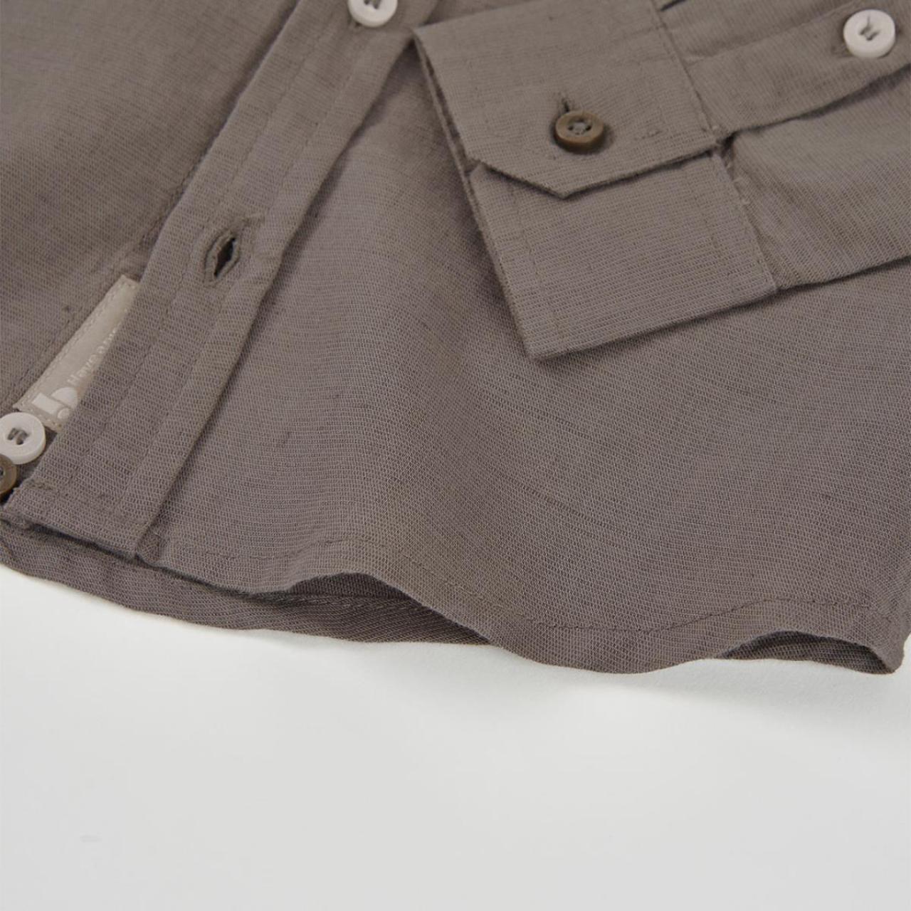 Πουκάμισο λινό αγόρι Boboli-873019-7456-Brown φωτογραφία