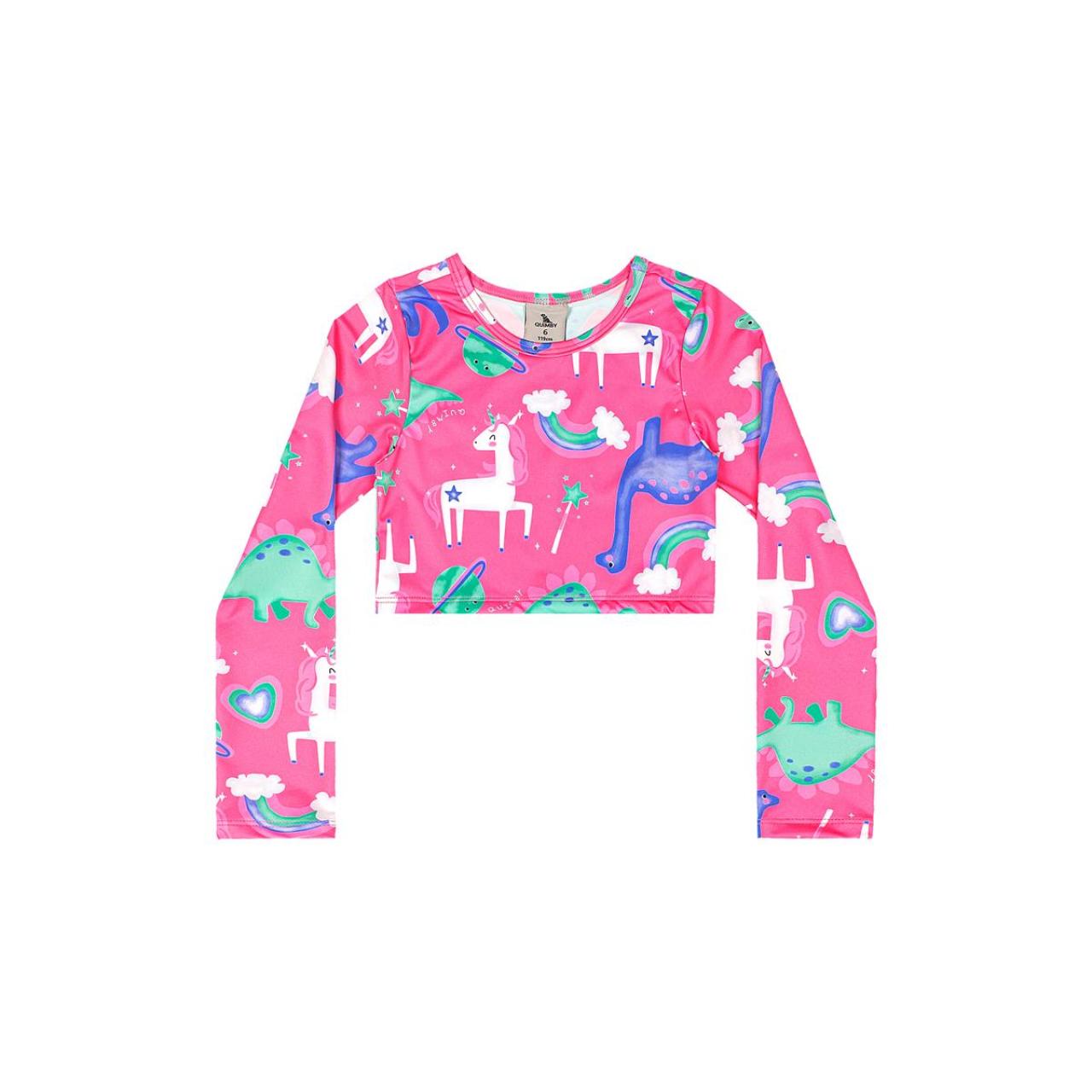 Μαγιό μπικίνι μπλούζα UV50+ κορίτσι Gloss-2624/34684/Fuchsia