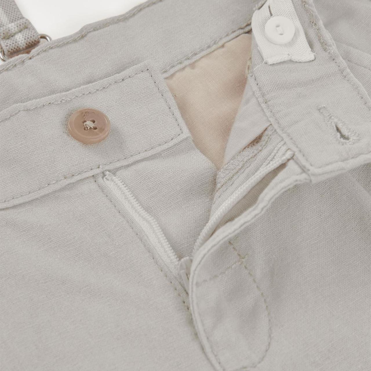 Βερμούδα λινή με τιράντες αγόρι Boboli-863041-7372-Grey