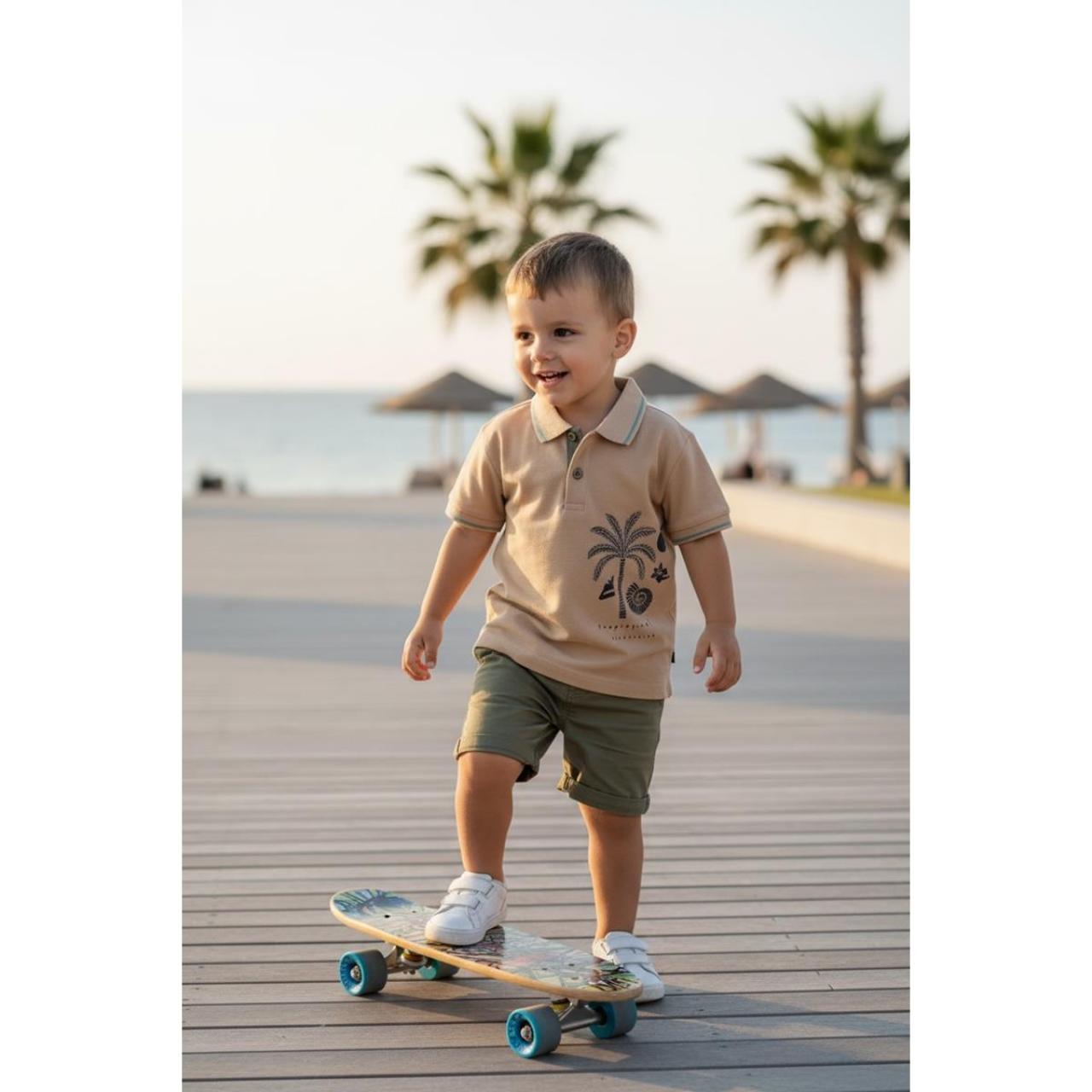 Σετ υφασμάτινο αγόρι Restart-26/11141-Beige