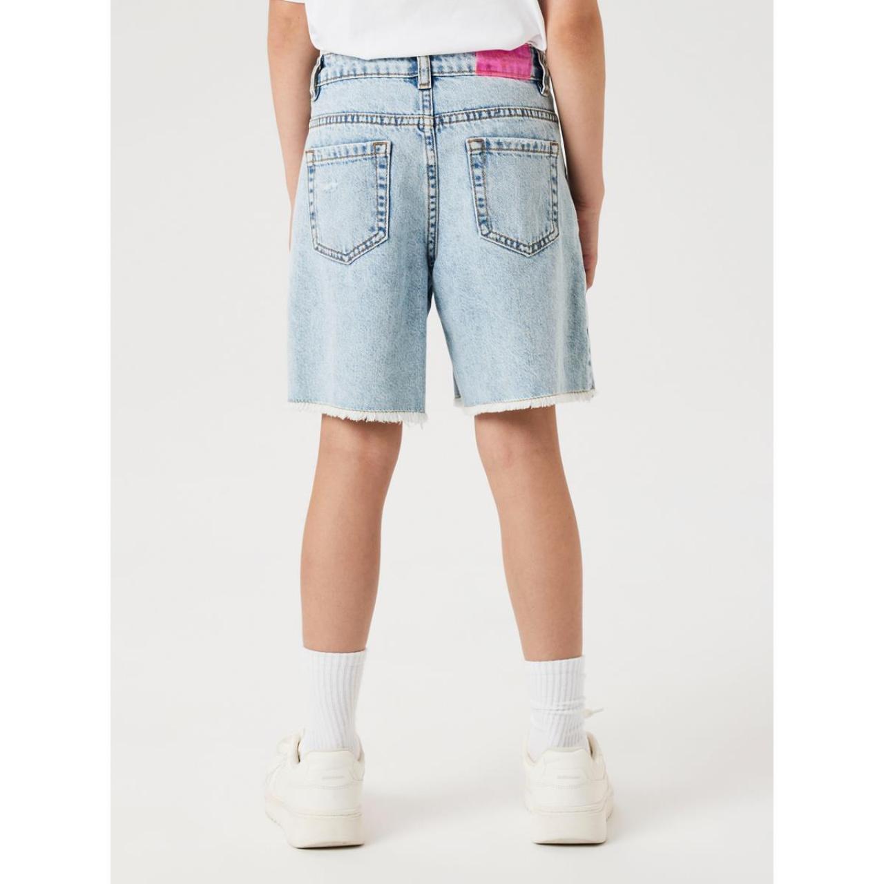 Βερμούδα τζιν κορίτσι name it-13240207-Light Blue Bleached Denim φωτογραφία