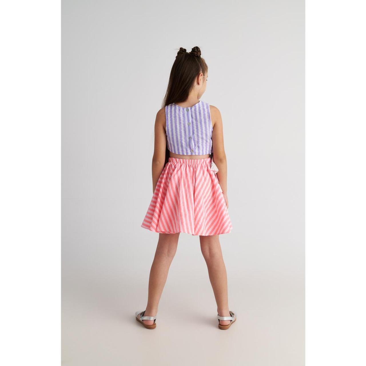 Σετ υφασμάτινο με φούστα κορίτσι two in a castle-T7125-Striped