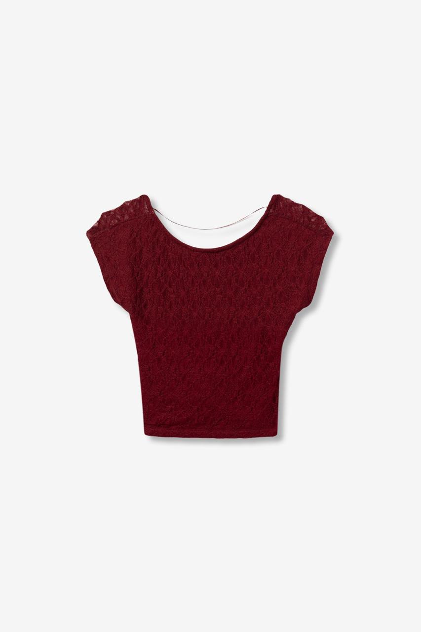 Μπλούζα δαντέλα κορίτσι Tiffosi-10065531-543-Tiberian Red