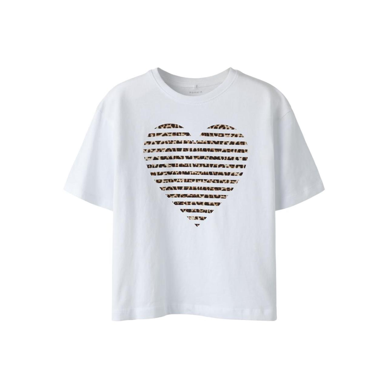 Μπλούζα μακό κορίτσι name it-13254496-Bright White/Leo Heart