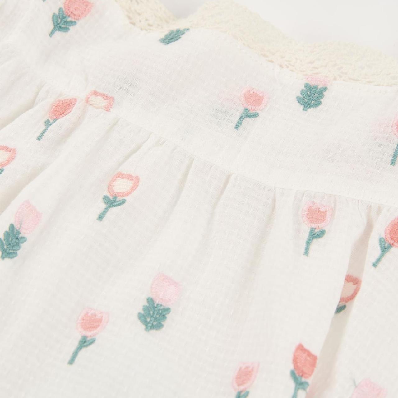 Φόρεμα μπεμπέ υφασμάτινο κορίτσι Boboli-703077-1111-White