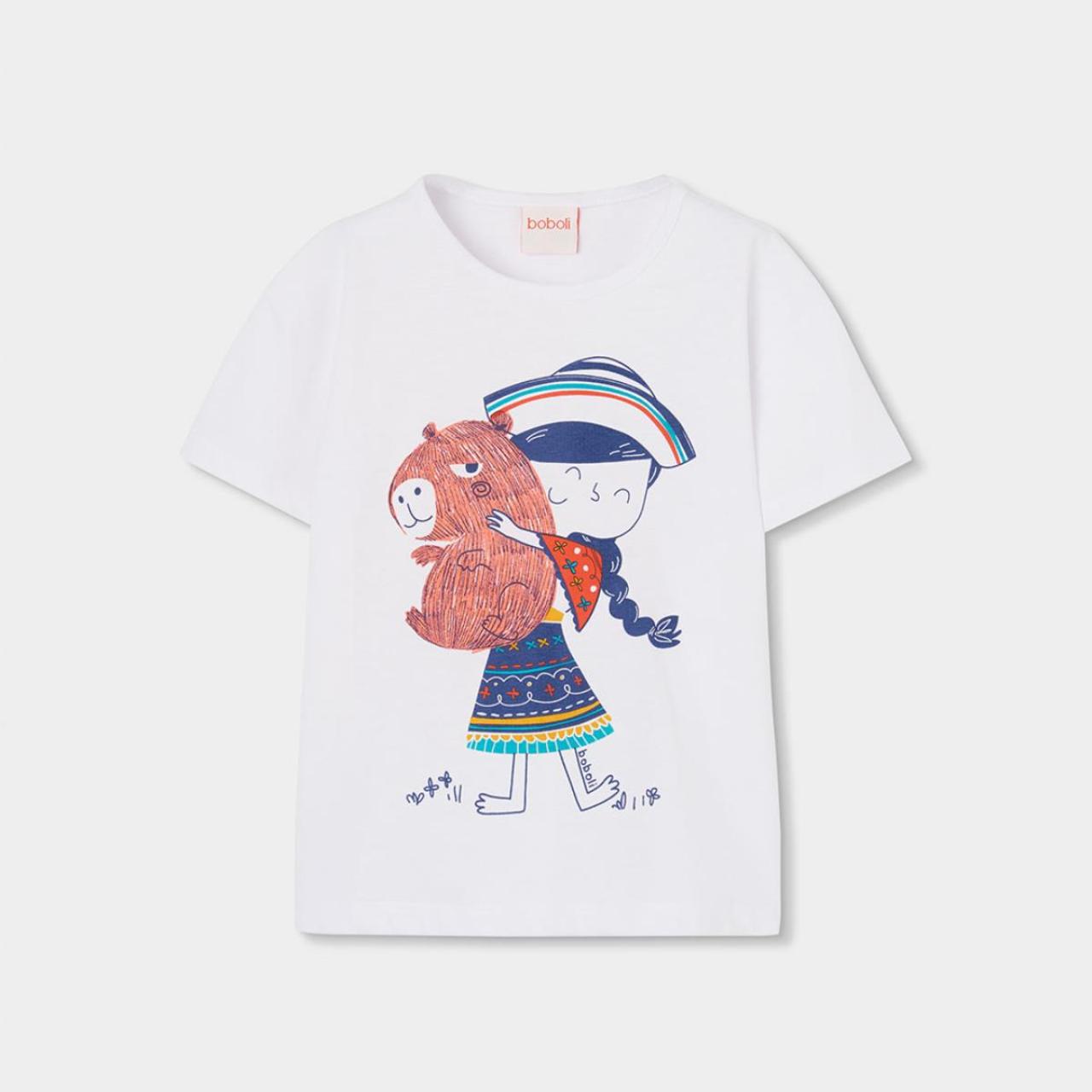 Μπλούζα μακό κορίτσι Boboli-493028-1100-White