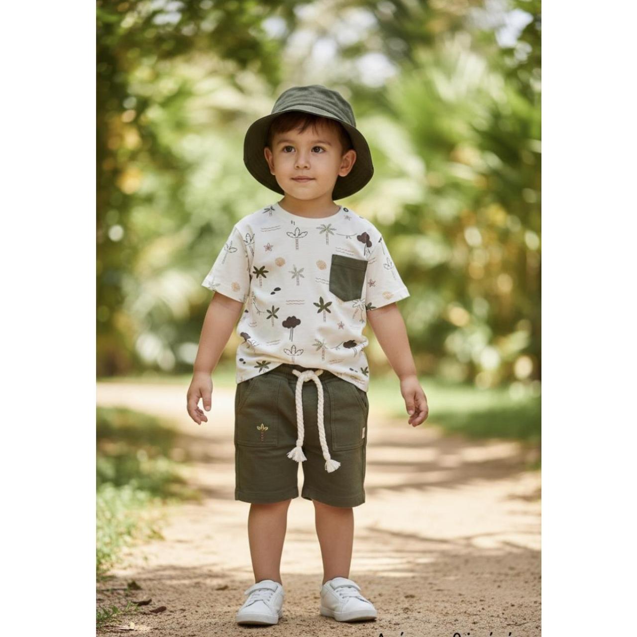 Σετ με βερμούδα αγόρι Restart-26/11262-White