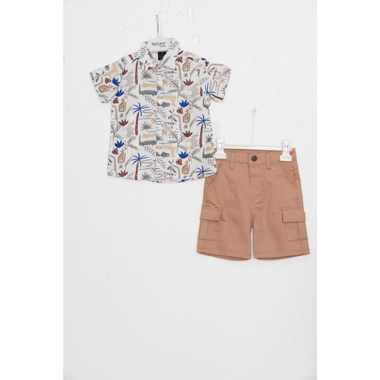 Σετ μπεμπέ αγόρι Restart-26/11246-Beige
