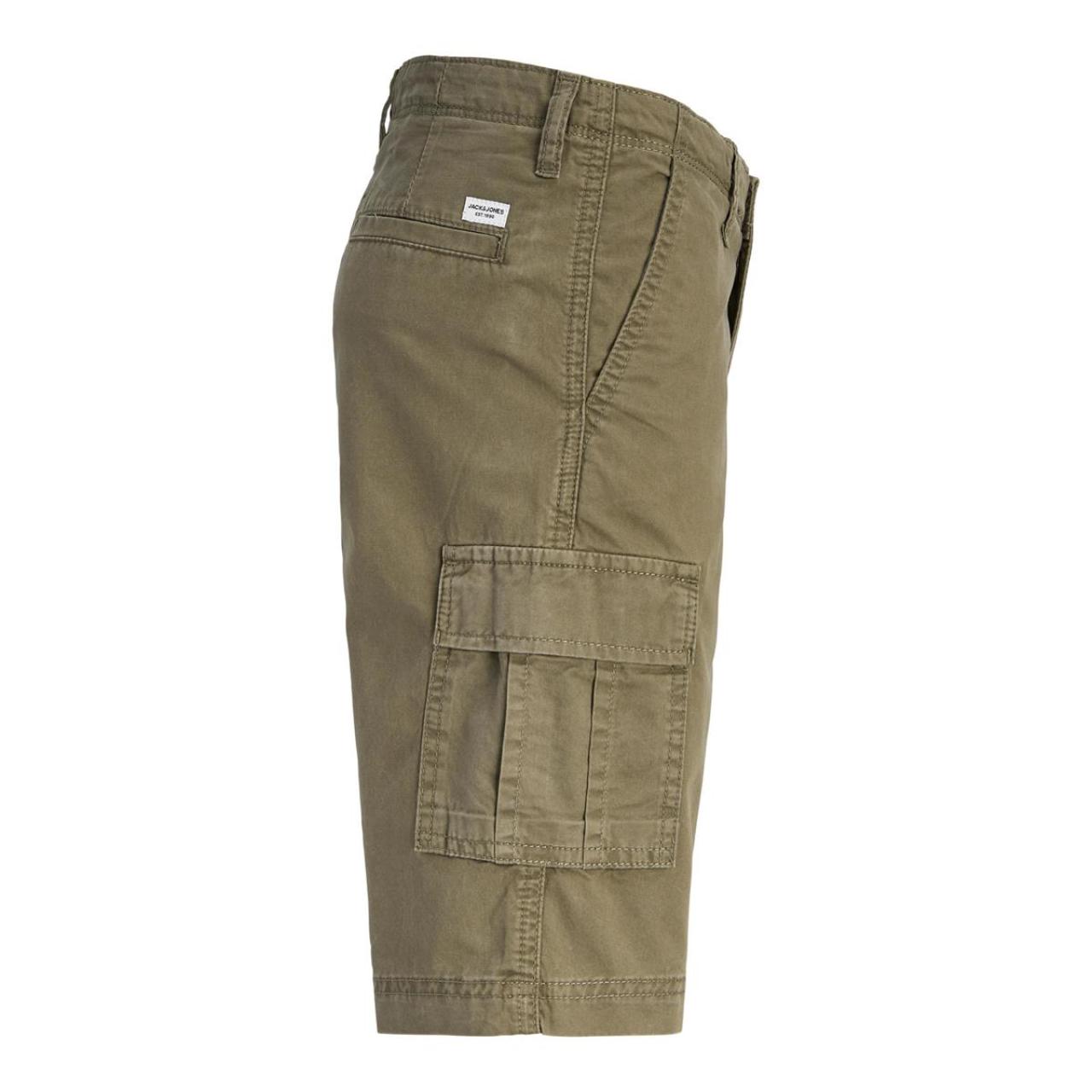 Βερμούδα υφασμάτινη cargo αγόρι Jack & Jones-12292765-Olive Night