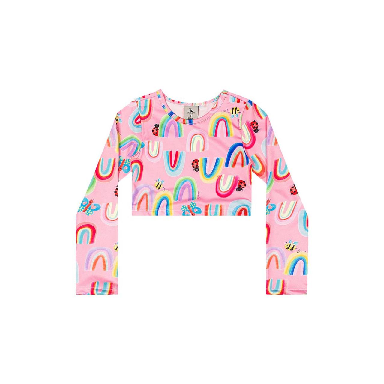 Μαγιό μπικίνι μπλούζα UV50+ κορίτσι Gloss-2624/34684/Pink