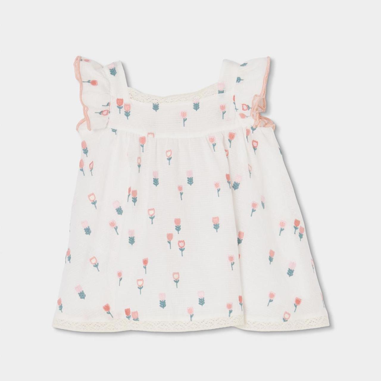 Φόρεμα μπεμπέ υφασμάτινο κορίτσι Boboli-703077-1111-White