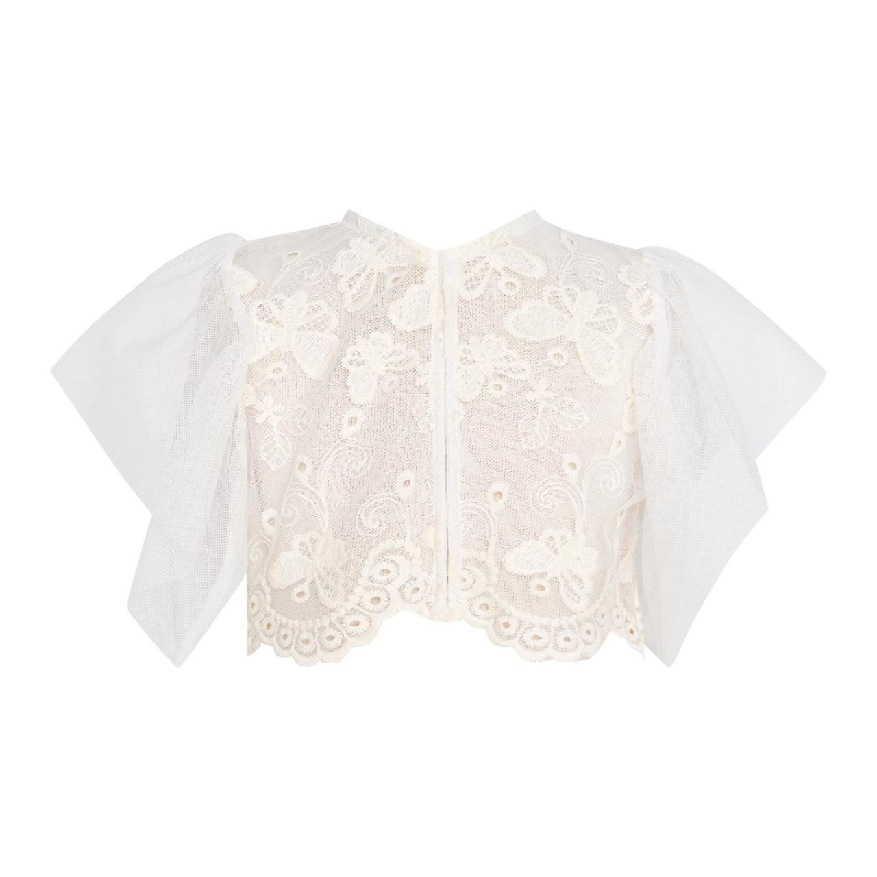 Μπολερό μπεμπέ τούλι κορίτσι two in a castle-T7245-Ecru