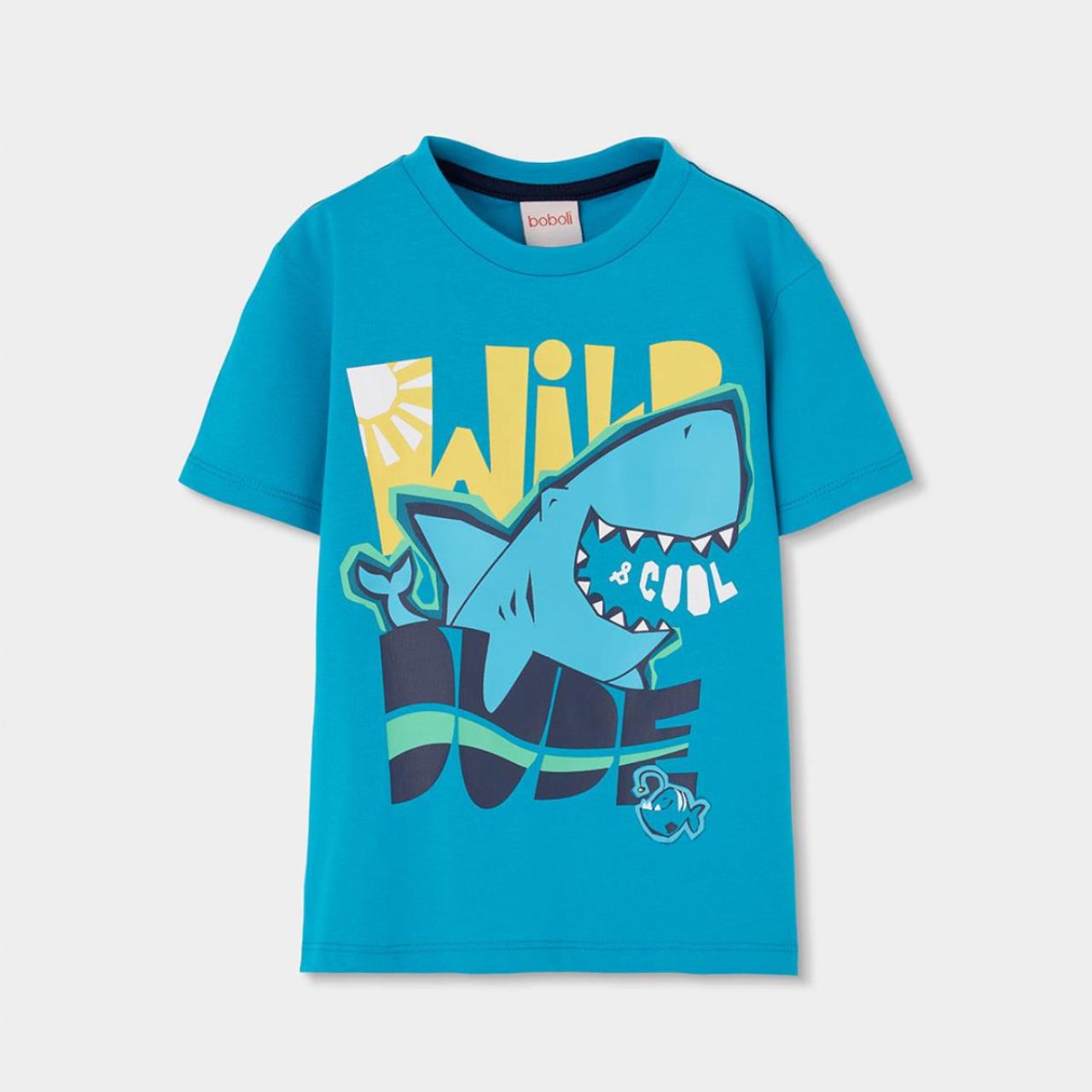 Μπλούζα μακό αγόρι Boboli-543046-4625-Blue