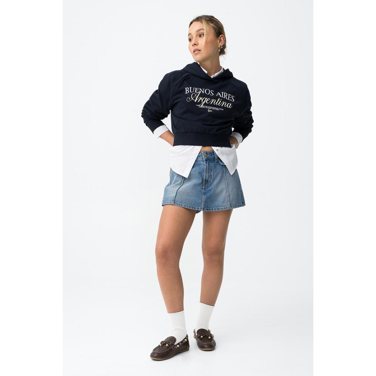 Σορτς skort τζιν κορίτσι Tiffosi-10065235-C10-Blue Denim