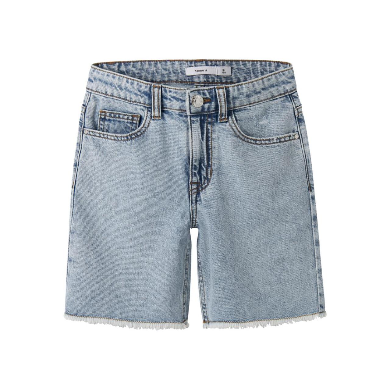 Βερμούδα τζιν κορίτσι name it-13240207-Light Blue Bleached Denim φωτογραφία