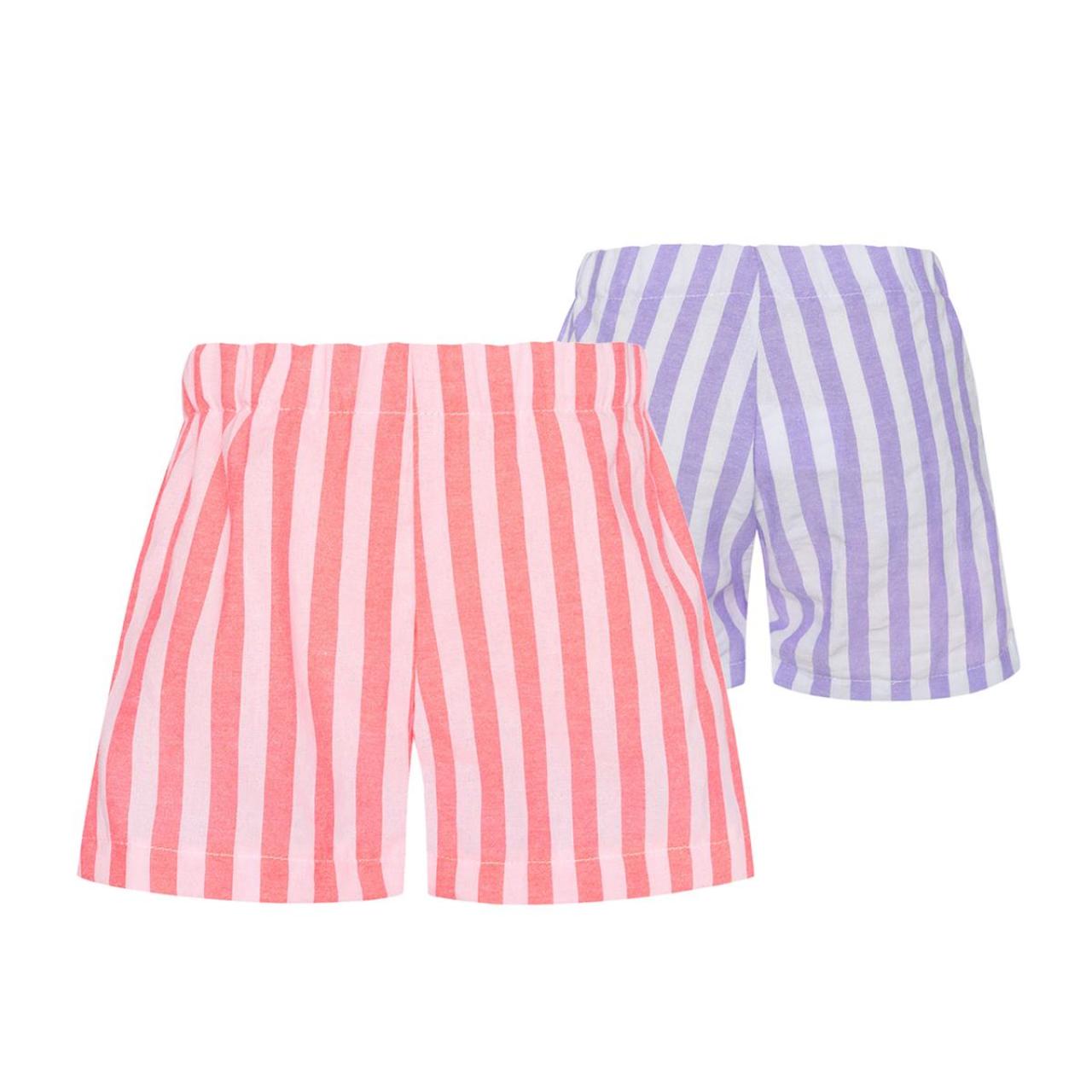 Σετ μπεμπέ υφασμάτινο με σορτς κορίτσι two in a castle-T7124-Striped φωτογραφία