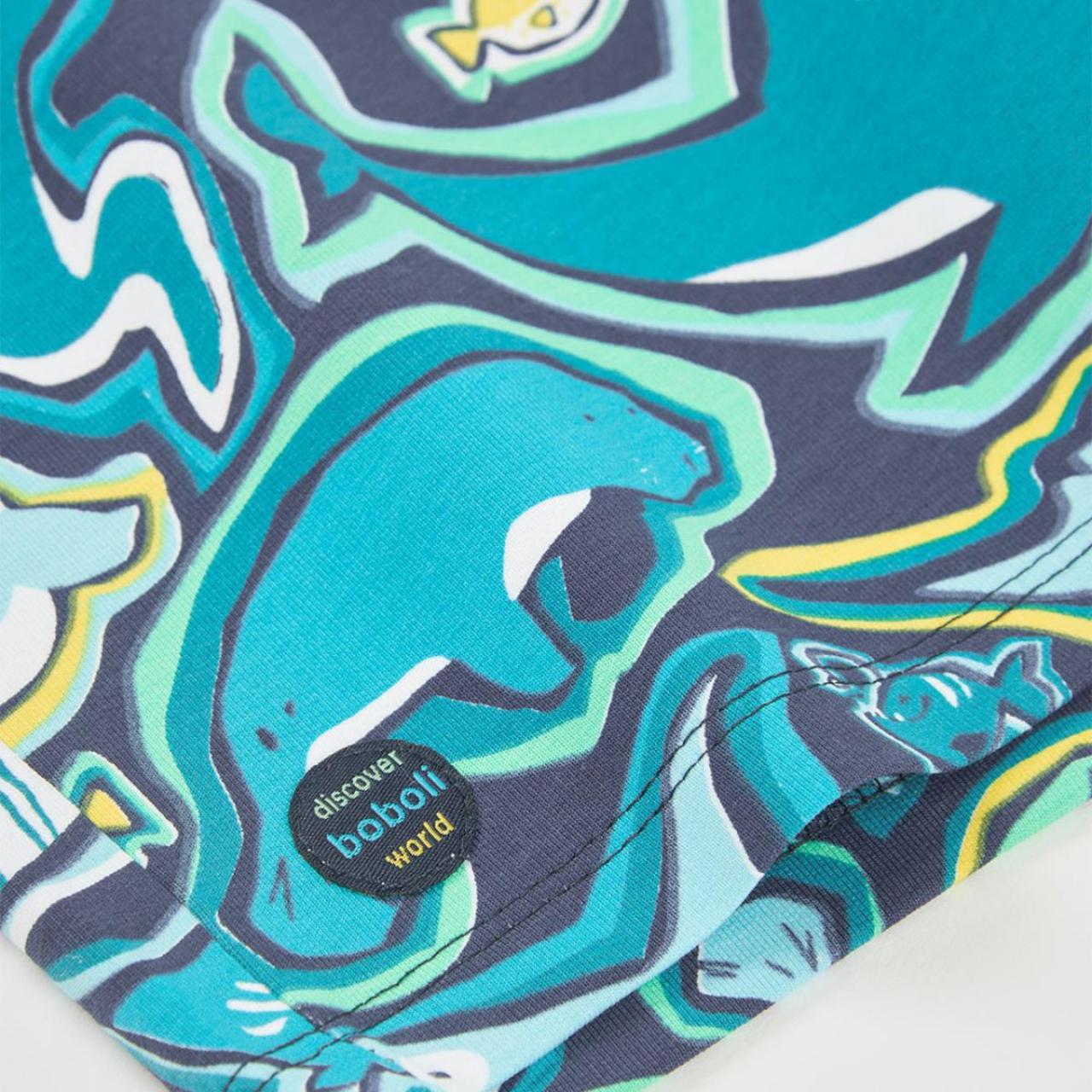 Βερμούδα φούτερ αγόρι Boboli-543057-9868-Blue φωτογραφία