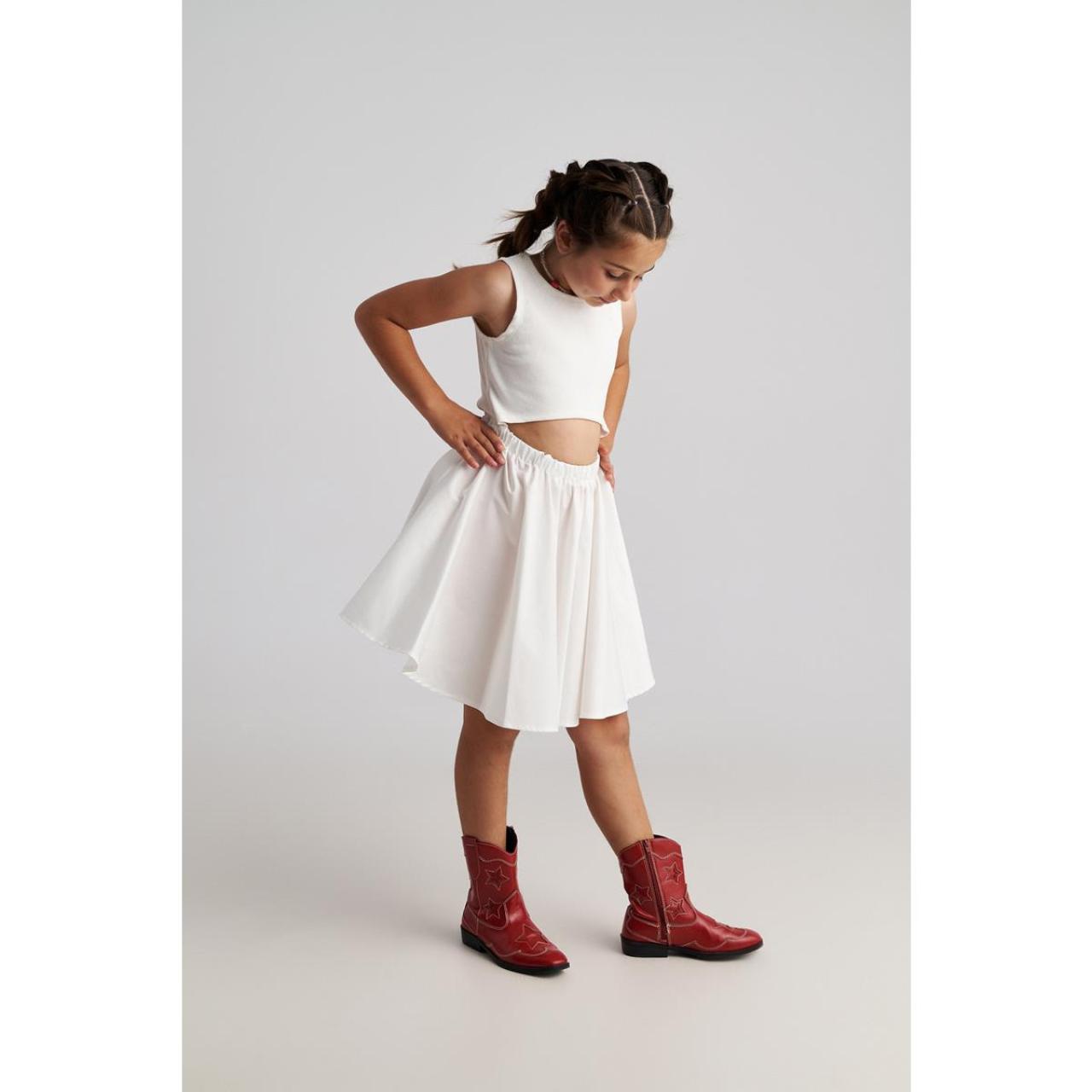 Φόρεμα υφασμάτινο κορίτσι two in a castle-T7210-White