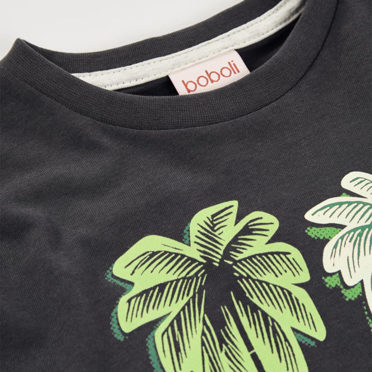 Μπλούζα μακό αγόρι Boboli-513111-8116-Anthracite φωτογραφία