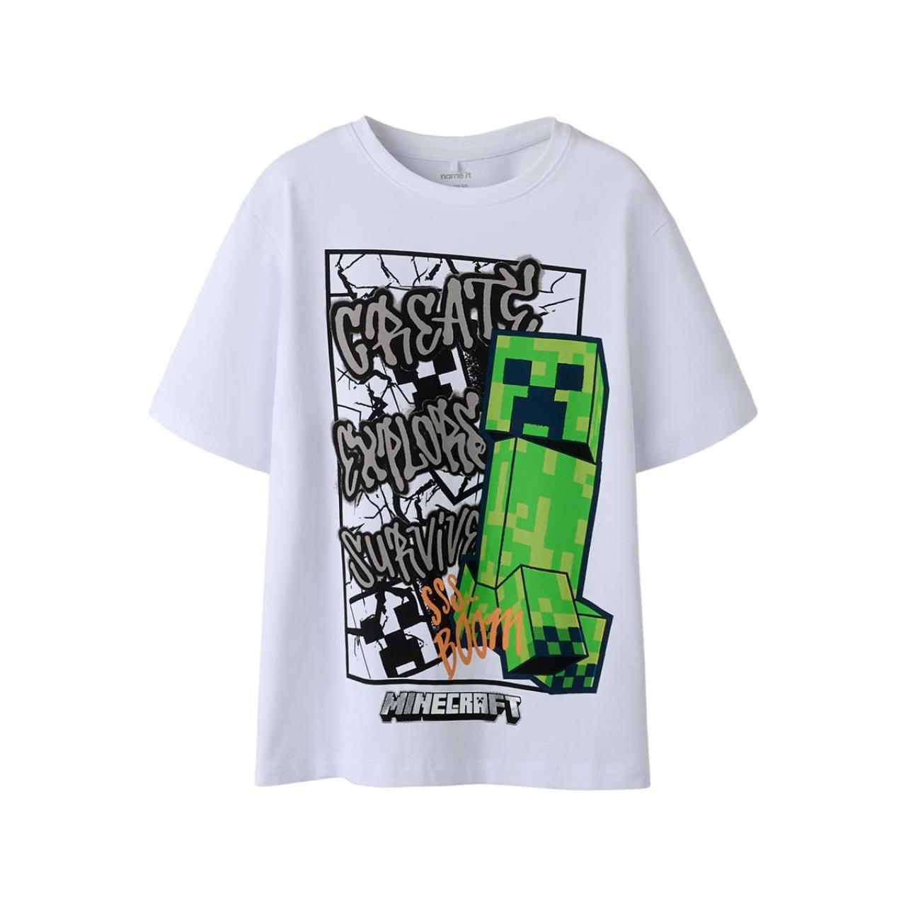 Μπλούζα μακό αγόρι Minecraft name it-13254203-Bright White