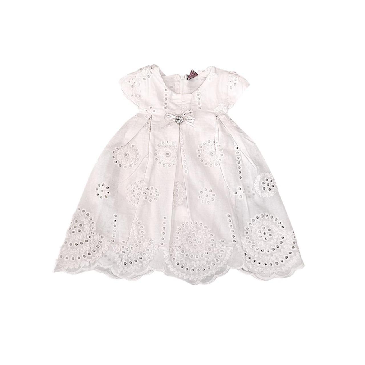 Φόρεμα μπεμπέ υφασμάτινο κορίτσι Restart-26/10840-Ecru