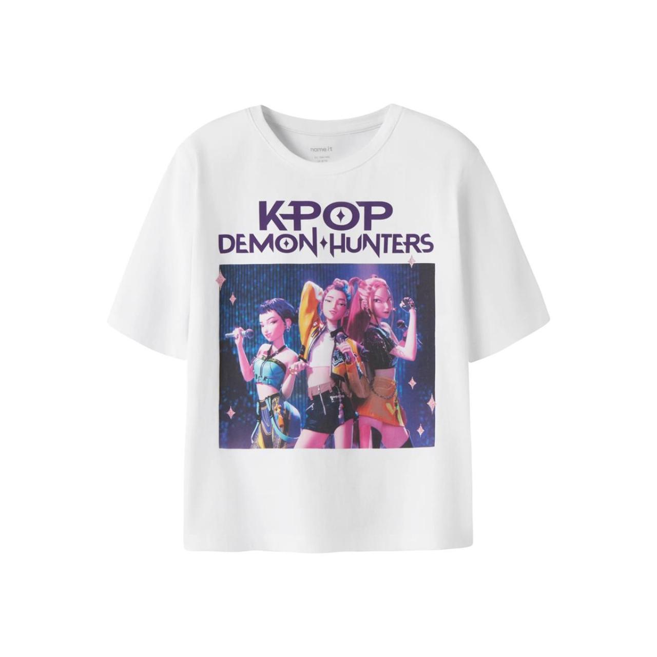 Μπλούζα κοντομάνικη κορίτσι name it K-POP Print Λευκή