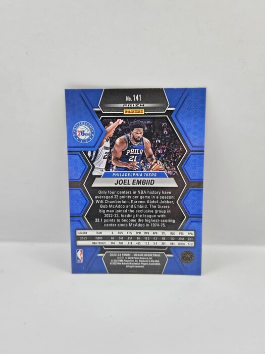 2022-23 Panini Mosaic Basketball Joel Embiid red mosaic No.141