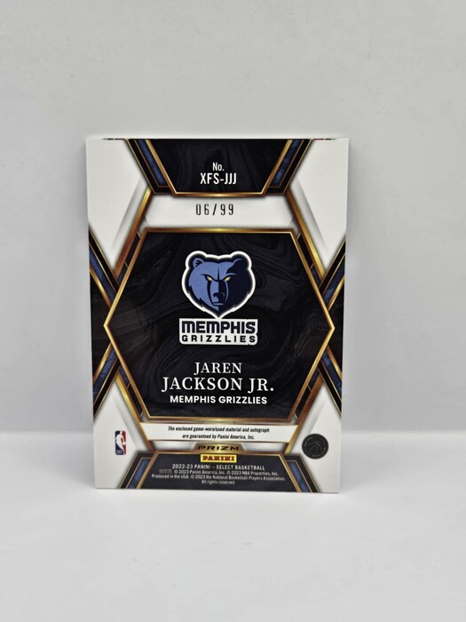 2022-23 Panini Select Jaren Jackson Jr. ''X-Factor'' patch autograph /99 #XFS-JJJ
