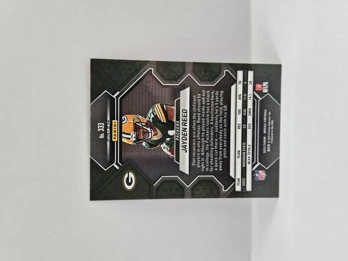 2023 Panini Mosaic Football Jayden Reed Pink Camo Rookie No.333