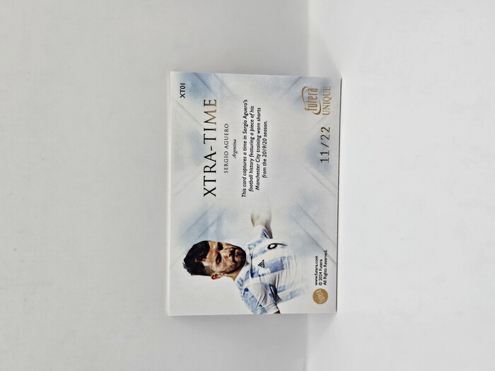 2024 Futera unique XTRA-TIME Sergio Aguero /22 XT01