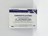 2023 Topps Chrome Formula 1 Oliver Bearman refractor autograph #CAC-OB