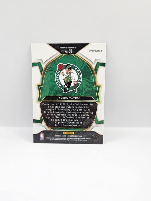 2022-23 Panini select basketball Jayson Tatum blue cracked ice concourse No.55